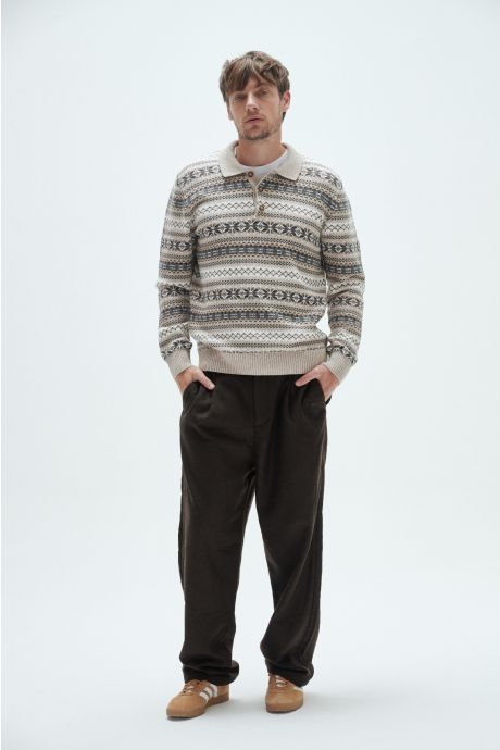 Sweater jackard polo, Ralph.