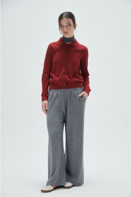 Pantalón sastre ancho, Boy. (Gris medio)