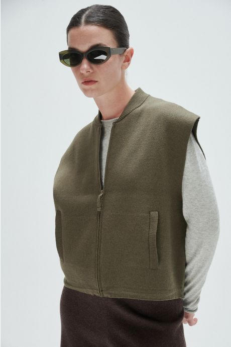 Chaleco bomber Juana (Verde seco)