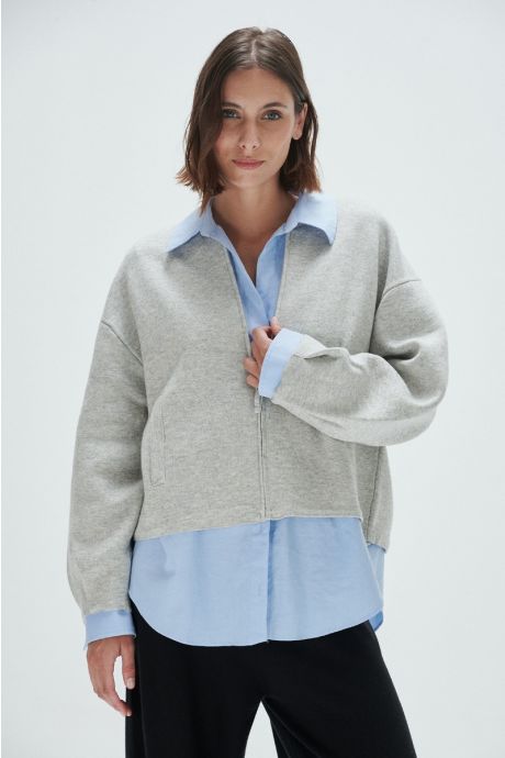 Campera bomber Juana (Gris perla)