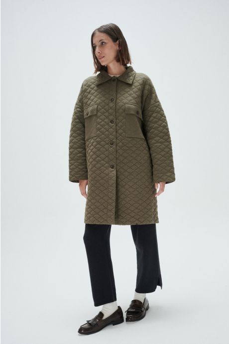 Camisa rombos, Air Knit. (Verde)