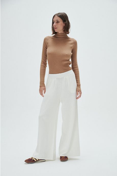 Pantalón sastre ancho, Boy. (Blanco)