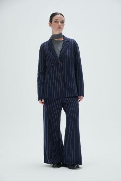 Pantalón rayado Bruna (Azul)