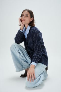 Saco rayado Bruna (Azul)