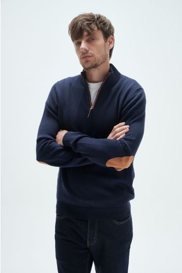 Sweater medio cierre, Roldán. (Azul)