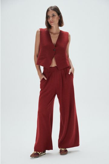 Pantalón sastre ancho, Boy. (Borgoña)