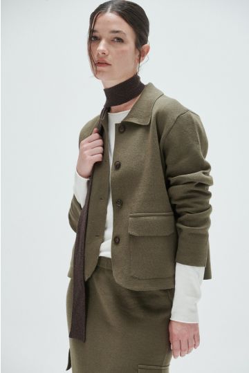 Chaqueta tramada Garba (Verde seco)