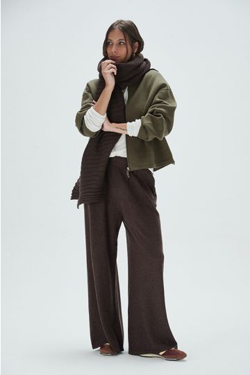 Pantalón sastre ancho, Boy. (Chocolate)